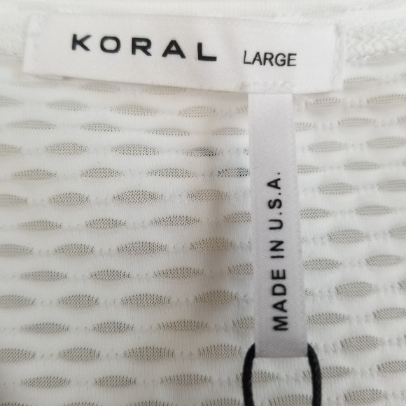 Koral Mayra Front Tie Netz Muscle Tank Large NWT - Picture 5 of 6